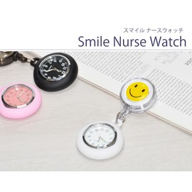 Grandios GD-SMLNASU Nurse Watch Clip Type Luminous Upside Down Dial Watch Cute Character Reel Clip, white