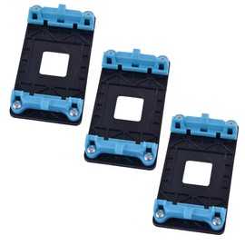 sourcing map Plastic CPU Fan Bracket Base Blue 3pcs for AMD AM2 AM2+ AM3 AM3+ FM1 socket