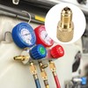 2pcs R134A Refrigerant Tank Brass Adapter, 1/4" Male to 1/2"