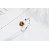 Qings November Birthstone Ring Adjustable Open Topaz Rings for Women