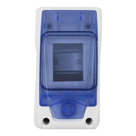 Caja de distribución de 3 módulos IP65 EATON ROYER, WD6503, hasta 3 pastillas riel DIN, diseño moderno. Permite disyuntores-interruptores termomagnéticos DIN. Medidas 8.5 x 15.5 x 9 cm.