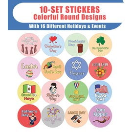 Creanoso Emoji Fun Holiday and Special Events Series 1 Stickers (10-Sheet) – Sticker Card Giveaways for Kids – Awesome Stocking Stuffers Gifts for Boys & Girls – Classroom Home Rewards Enticements