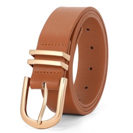 XZQTIVE Fashion Women’s PU Leather Belts For Jeans Ladies Retro Vintage Waist Belt For Pants Dress Belt with Metal Pin Buckle