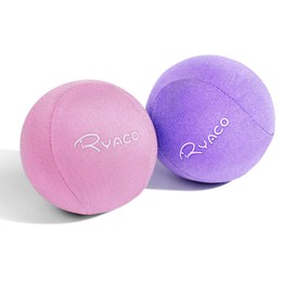 RYACO 2PCS Hand Exercise Gel Stress Balls Set, Soft & Hard Gel Balls Set of 2 for Adults & Kids - Anxiety Relief, Resistance Training, Easy Squeeze, Grip Strength