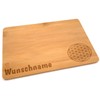 Samunshi® Wooden Board with Engraved Flower of Life Bamboo Breakfast