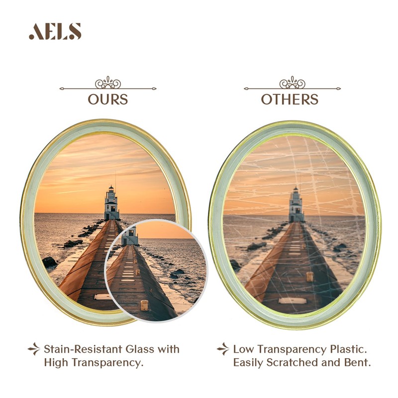 AELS 8x10 Inch Vintage Picture Frame, Elegant Antique Photo Frames