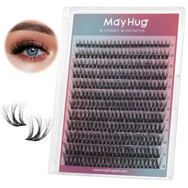 Mayhug Cluster Lashes, Mink Fake Eyelashes 3D Volume Lashes, 144 pcs Natural Look Eyelashes Mixed 8-18mm, DIY Cluster Eyelash, D Curl Soft Lash Clusters(Dreamy)