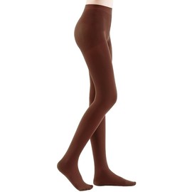 WAJIAFAR Womens 70D Soft Solid Opaque Tights High Waist Tummy Control Footed Pantyhose(Brown, XL)