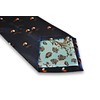 Frederick Thomas Navy Blue Mens Tie with Toucan bird pattern