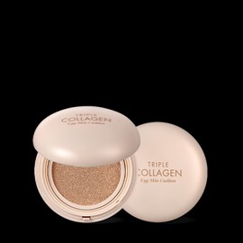 Triple collagen egg skin cushion (snail pack) smooth cover 02 warm beige / 트리플 콜라겐 에그스킨 쿠션 (스네일팩 ) 매끈커버 02 웜베이지