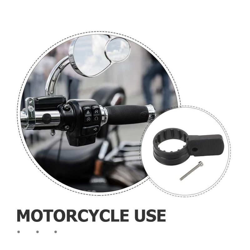 INOOMP Motorcycle Thumb Throttle Adapter Twist Grip to Thumb Control