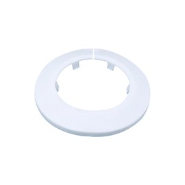 CAcoverVA 63mm Pipe Cover Decoration; Fit 2.48" Outer Diameter Pipe/Hole; White PP Plastic Escutcheon Collar; Snap-on Water Escutcheon Plate for Bathroom Kitchen Wall Tube Decor 1 Piece
