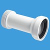 McAlpine CON2 Straight Adjustable Length Rigid WC Connector, White