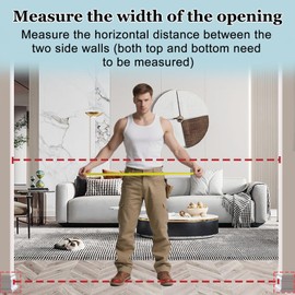 WAOWAO Triple Lock Baby Gate Extra Wide 57.87-62.59" Pressure Mounted Walk Through Swing Auto Close Safety Black Metal Dog Pet Puppy Cat for Stairs,Doorways,Kitchen