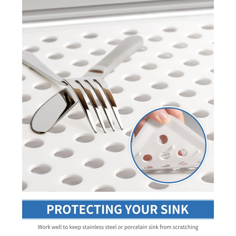 Small Sink Mat, White Sink Protector Mats for Bottom of
