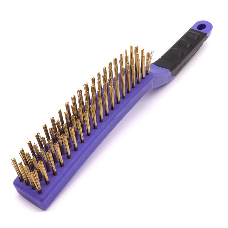 COTTAM Wire Brush | 4 Row | Comfort Grip (Brass)