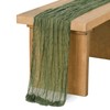 Ling's Moment 10Ft x 35" Wide Moss Green Gauze Semi-Sheer