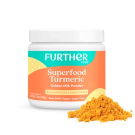 Further Food Best Cúrcuma Leche Dorada Orgánica Cúrcuma En Polvo, Canela, Jengibre Y Pimienta Negra Máxima Absorción Salud Articular, Salud...        
