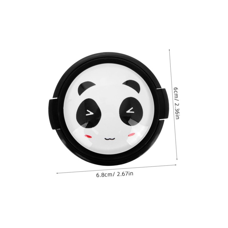 LALAFINA 2pcs Center Pinch Lens Cap Cover with Adorable Panda