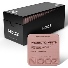 NOOZ NOOZ Probiotic Mints 12-Pack - Gut & Oral Health Support - Spicy Cinnamon | Boosts Immunity & Digestion, Freshens Breath - Sugar-Free, No Aspartame - Bulk Wellness for Daily Health, 300 Mints