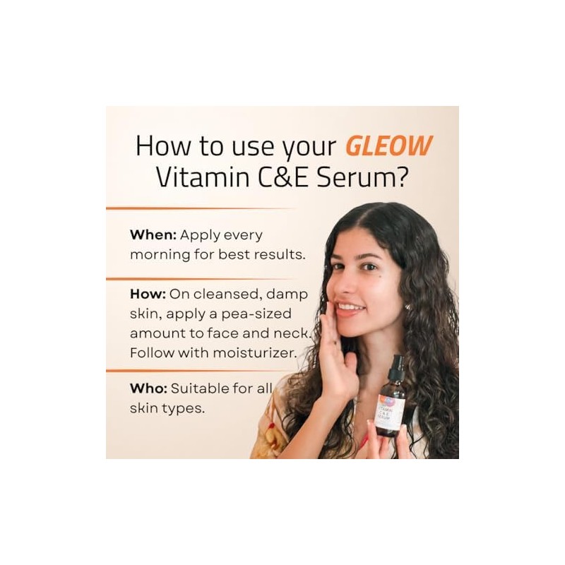 GLEOW- Fabricado en EE. UU. el suero de vitamina C
