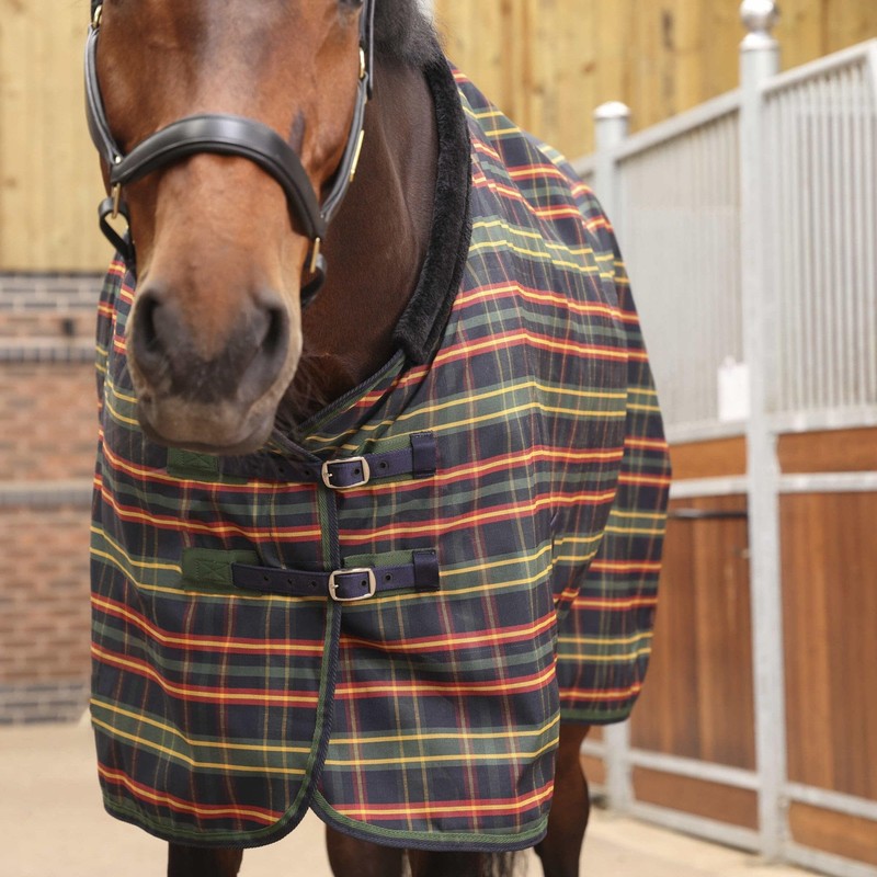 Shires Tempest Plus Lite Stable Rug - Green Tartan 6ft0