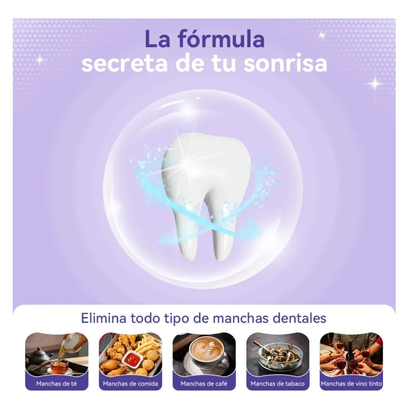 Joveeco Tiras Blanqueadoras Moradas 21 Tratamientos 42 Pieza