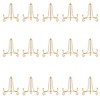 WOPPLXY 15 PCS Gold Iron Plate Display Stand - 4 inch Metal Plate Holders Display Stands Picture Stands - Golden Small Plate Photo Frame Decorative Display Stands