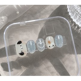 Meng ICE[Handmade Nail Tips] - Coffin / 멍ICE[수제네일팁] - 코핀