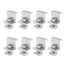 M METERXITY 8-Pack Solar Panel Mounting 30mm Z Clip Lightweight Corrosion-free Aluminum Anodized Solar End Clamp for Roof/Wall/Boat/Off-Grid/RVs Solar Panel Mounting Brackets [White]