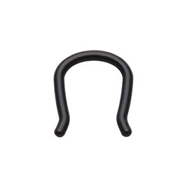 Pierced Owl 14-16GA Soft Touch Bioflex Flexible Septum Ring Retainer (Black, 14GA (1.6mm))
