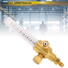 Jectse Double Scale Nitrogen Meter Versatile Connection Design Pure Copper Inlet Outlet Connection