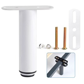 KRIZJUES Adjustable Furniture Feet, 1 Piece Furniture Feet, Retractable Robust Bed Frame Support Legs, Suitable for Cupboard, Sofa, Bed, Replacement Frame (7-13 inches) (White)