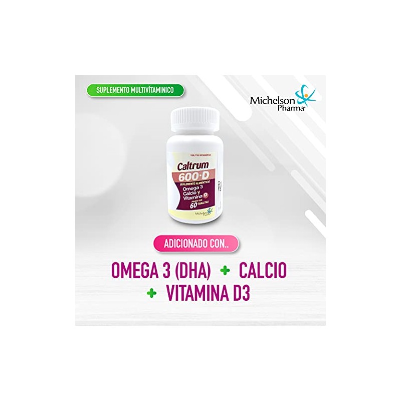 MICHELSON PHARMA - CALTRUM 600D 60 TABLETAS PACK 3 PZ