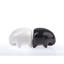 by-Bers Frog Hug Also as Cow, Mouse, Animals, Elephant Salt and Pepper Shaker Set as a Gift, Made of Ceramic (Elephant POanPO)