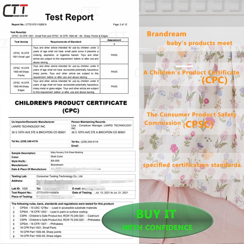 Brandream Luxury Softer Thicker Muslin Crib Sheets Set, Cotton Wildflower