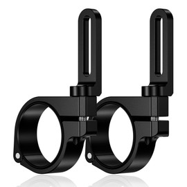 VAZESWIN 2PCS UTV Light Bar Mounts, Sturdy Aluminium Alloy LED Light Mounting Brackets, 360° Rotating Adjustable UTV Roll Bar Clamps Fit on 1.5" / 1.75" / 1.85" / 2" / 2.1" Roll Cages