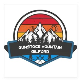 CafePress Gunstock Mountain Resort Gilford New Hampshire Square Car Magnet, Magnetic Bumper Display