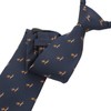 DQT Men's Embroidered Dog Print Novelty Classic Tie - Navy