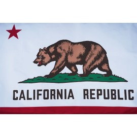 FRF FLAG California Flag 3x5 Feet, Outdoor California State Flag, Double Side California Republic Flag, with 2 Brass Grommets and 4 Rows of Lower Stitches…