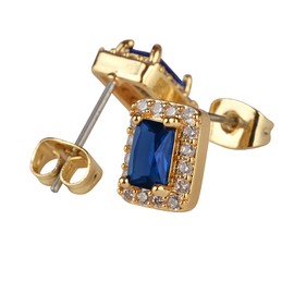 LuckyLy Aretes de Oro 14k para Mujer con Zirconia Cúbica – Joyería y Accesorios Ideales como Regalos para Mujer Navidad y Regalos para Mamá Cumpleaños, Modelo Elia Zafiro