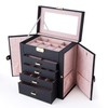 Knocbel Jewelry Box 5-Layer Case Lockable Jewelry Organizer with Necklace