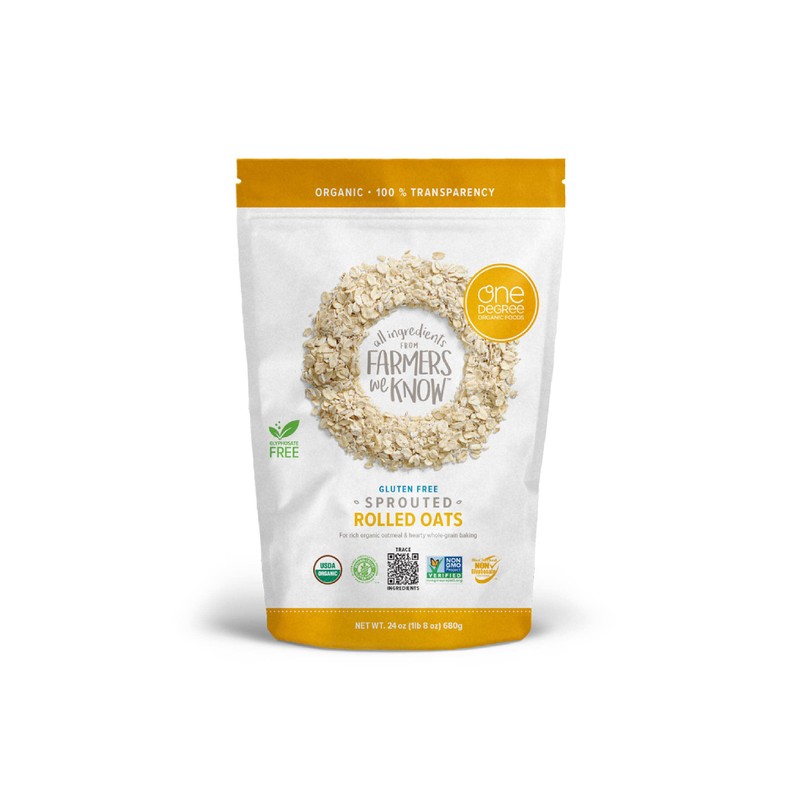 One Degree Organic Foods Sprouted Rolled Oats, USDA Organic, Non-GMO