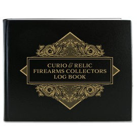 BookFactory C&R FFL 03 Bound Book/Gun Collector Log Books/Curio and Relics Bound Book 8 7/8" x 7”- 72 Pgs, New Black Bonded Leather, Section Sewn Hardbound (LOG-072-97CS-XKT39(Gun-Collectors)) -GX