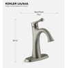 KOHLER Lilyfield Brushed Nickel Handle Single Hole/4" Centerset Bathroom Faucet