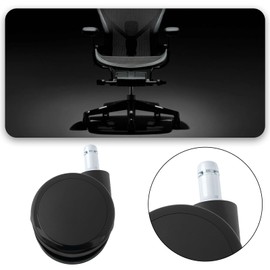 LT Easiyl 5PCS Soft Edge Casters Twin Wheel Non-Hooded Caster Compatible with Herman Miller Chair Compatible with Verus Compatible with Lino Compatible with Cosm