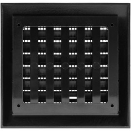 Vent Systems 150 x 150 mm / 6 x 6 Inch Anthracite Square Louvered Air Supply Vent Cover with Slider - Dryer, Air Conditioner Vent Cover, HVAC Exhaust Ventilation Grille for Bathroom, Home, Kitchen