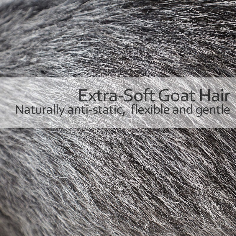 Wooden Baby Hair Brush, Goat Hair