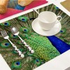Peacocks Placemats Set of 4, I Am The Most Beautiful