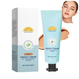 Full Coverage CC Cream Foundation,Waterproof Transfer-Resistant cream foundation for Mature Skin,Lightweight Buildable Corrector, Vegan Formula for All Skin Types SPF 30